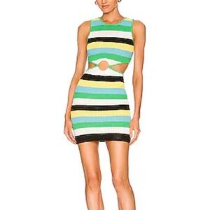 RONY KOBO Striped Knit Halter Dress